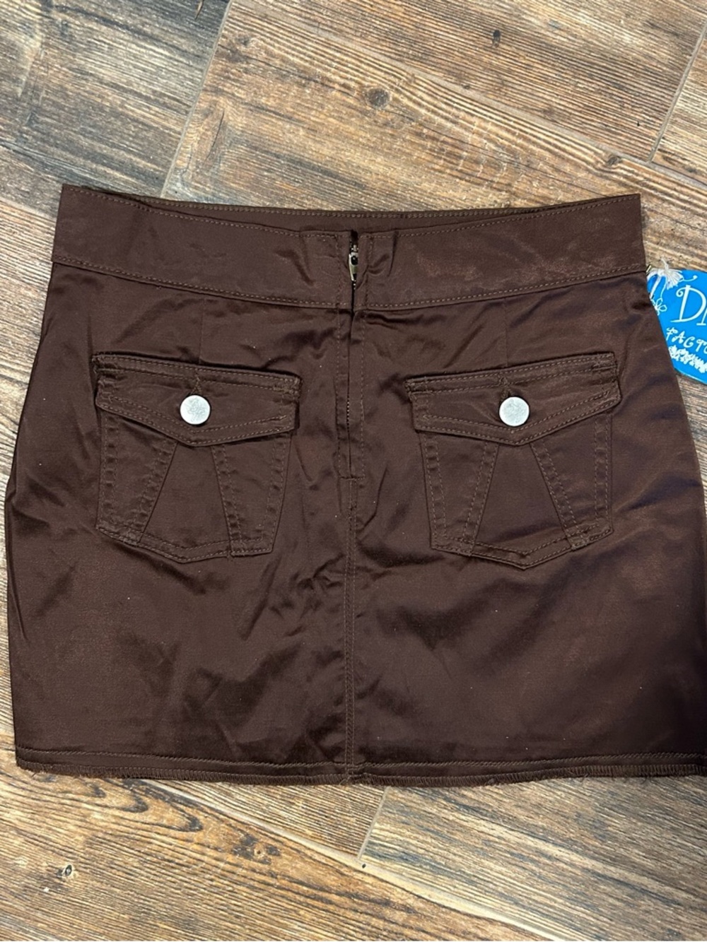 DIVA Y2K Brown Pleated Mini Skirt | Low Rise Schoolgirl Style NWT - Picture 6 of 6